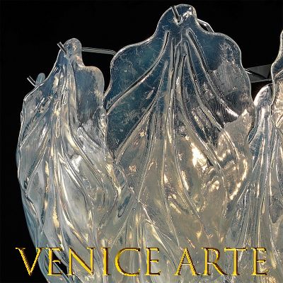 Opal Blätter - Murano Glas-Kronleuchter  - 2