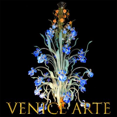 Iris Van Gogh 28 - Kronleuchter aus Murano-Glas