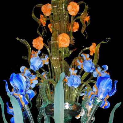 Iris Van Gogh 28 - Lámpara de cristal de Murano