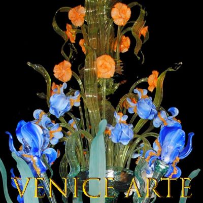 Iris Van Gogh 28 - Murano glass chandelier