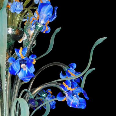 Iris Van Gogh 28 - Kronleuchter aus Murano-Glas