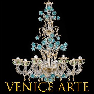 Sigfrido - Murano glass chandelier 8 lights