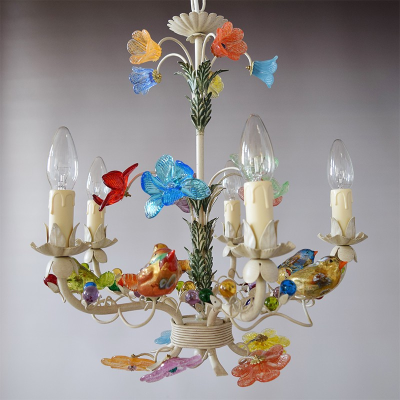 Sparrows - Lustre en verre de Murano