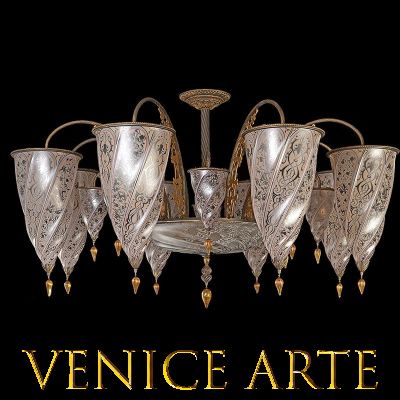 Damascus - Murano glass chandelier