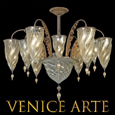 Medina Gold - Murano glas Kronleuchtern