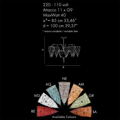 Palmira - Lustre en verre de Murano