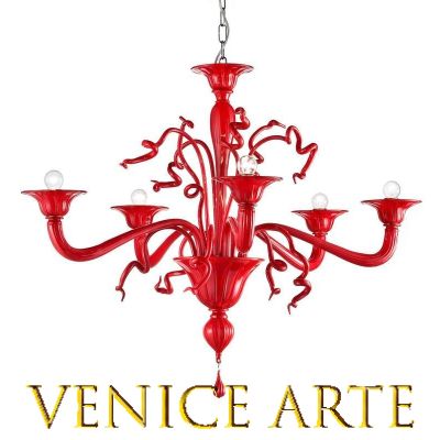Corallo Rosso - Murano glass chandelier