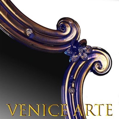 Sghembo Blue - Espejo veneciano